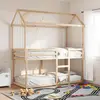 Image de vidaXL Lit superposé sans matelas 80x200 cm bois de pin massif