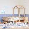 Image de vidaXL Cadre de lit avec toit sans matelas 100x200 cm