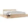 Image de vidaXL Cadre de lit sans matelas 200x200 cm bois massif de pin