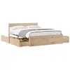 Image de vidaXL Cadre de lit sans matelas 160x200 cm bois massif de pin