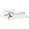 Image de vidaXL Cadre de lit sans matelas blanc 140x190 cm bois de pin massif