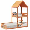 Image de vidaXL Lit superposé sans matelas cire marron 80x200 cm pin massif
