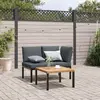 Image de Salon de jardin VIDAXL - 2 pcs noir aluminium