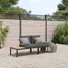 Image de vidaXL Salon de jardin 2 pcs - Noir aluminium