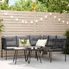 Image de VIDAXL Ensemble de canapés de jardin noir (10 pcs)
