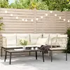 Image de vidaXL Ensemble de canapés de jardin et coussins - Noir & Acier