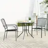 Image de vidaXL Ensemble chaises jardin 3 pcs - Anthracite