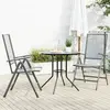 Image de vidaXL Ensemble de chaises jardin Acier anthracite - 3 pcs