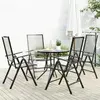 Image de vidaXL Ensemble de chaises de jardin inclinables 5 pièces - Anthracite