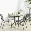 Image de vidaXL Chaises de jardin empilables 5 pcs