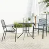 Image de vidaXL Ensemble de chaises de jardin empilables 3 pcs - Anthracite