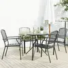 Image de Ensemble de chaises jardin vidaXL acier anthracite
