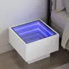 Image de vidaXL Table de Chevet LED Infini - Blanc
