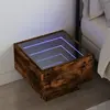 Image de VIDAXL Table de chevet LED Chêne Fumé