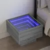 Image de VIDAXL Table de chevet LED - Sonoma Gris