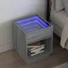 Image de vidaXL Table de chevet - LED Infini