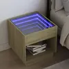 Image de vidaXL Table de Chevet LED Infini