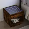 Image de vidaXL Table de chevet - Chêne fumé