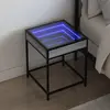Image de vidaXL Table de chevet LED - Sonoma Gris