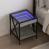 Image de Table de chevet LED - Sonoma gris