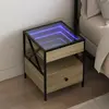 Image de vidaXL Table de chevet LED