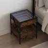 Image de vidaXL Table de chevet - Chêne fumé