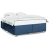 Image de vidaXL Cadre de lit sans matelas bleu 180x200 cm tissu