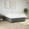 Image de vidaXL Cadre de lit sans matelas gris foncé 200x200 cm tissu