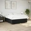 Image de vidaXL Cadre de lit sans matelas noir 200x200 cm tissu