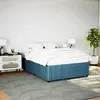 Image de vidaXL Cadre de lit sans matelas bleu 160x200 cm velours