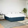 Image de vidaXL Cadre de lit sans matelas bleu 200x200 cm velours