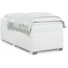 Image de vidaXL Sommier à lattes de lit avec matelas Blanc 80x200 cm Similicuir