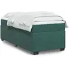 Image de vidaXL Sommier à lattes de lit et matelas Vert foncé 80x200 cm Velours