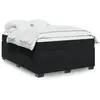 Image de vidaXL Sommier à lattes de lit avec matelas Noir 140x190 cm Velours