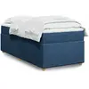 Image de vidaXL Sommier à lattes de lit avec matelas Bleu 100x200 cm Tissu