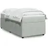 Image de vidaXL Sommier à lattes de lit et matelas Gris clair 90x200 cm Velours