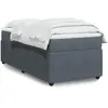 Image de vidaXL Sommier à lattes de lit avec matelas Gris foncé 100x200 cm