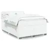 Image de vidaXL Sommier à lattes de lit avec matelas Blanc 140x200cm Similicuir