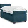 Image de vidaXL Sommier à lattes de lit avec matelas Bleu foncé 90x190 cm
