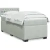 Image de vidaXL Sommier à lattes de lit et matelas Gris clair 90x190 cm Velours
