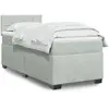 Image de vidaXL Sommier à lattes de lit et matelas Gris clair 90x190 cm Velours