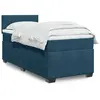 Image de vidaXL Sommier à lattes de lit avec matelas Bleu foncé 90x190 cm