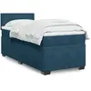 Image de vidaXL Sommier à lattes de lit avec matelas Bleu foncé 90x200 cm