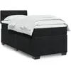 Image de vidaXL Sommier à lattes de lit avec matelas Noir 100x200 cm Velours