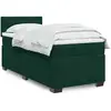 Image de vidaXL Sommier à lattes de lit avec matelas Vert foncé 100x200 cm