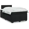 Image de vidaXL Sommier à lattes de lit avec matelas noir 120x190 cm velours