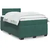 Image de vidaXL Sommier à lattes de lit et matelas Vert foncé 120x200cm Velours