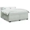 Image de vidaXL Sommier à lattes de lit et matelas Gris clair 180x200cm Velours