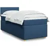 Image de vidaXL Sommier à lattes de lit avec matelas Bleu 80x200 cm Tissu