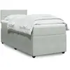 Image de vidaXL Sommier à lattes de lit et matelas Gris clair 90x190 cm Velours
